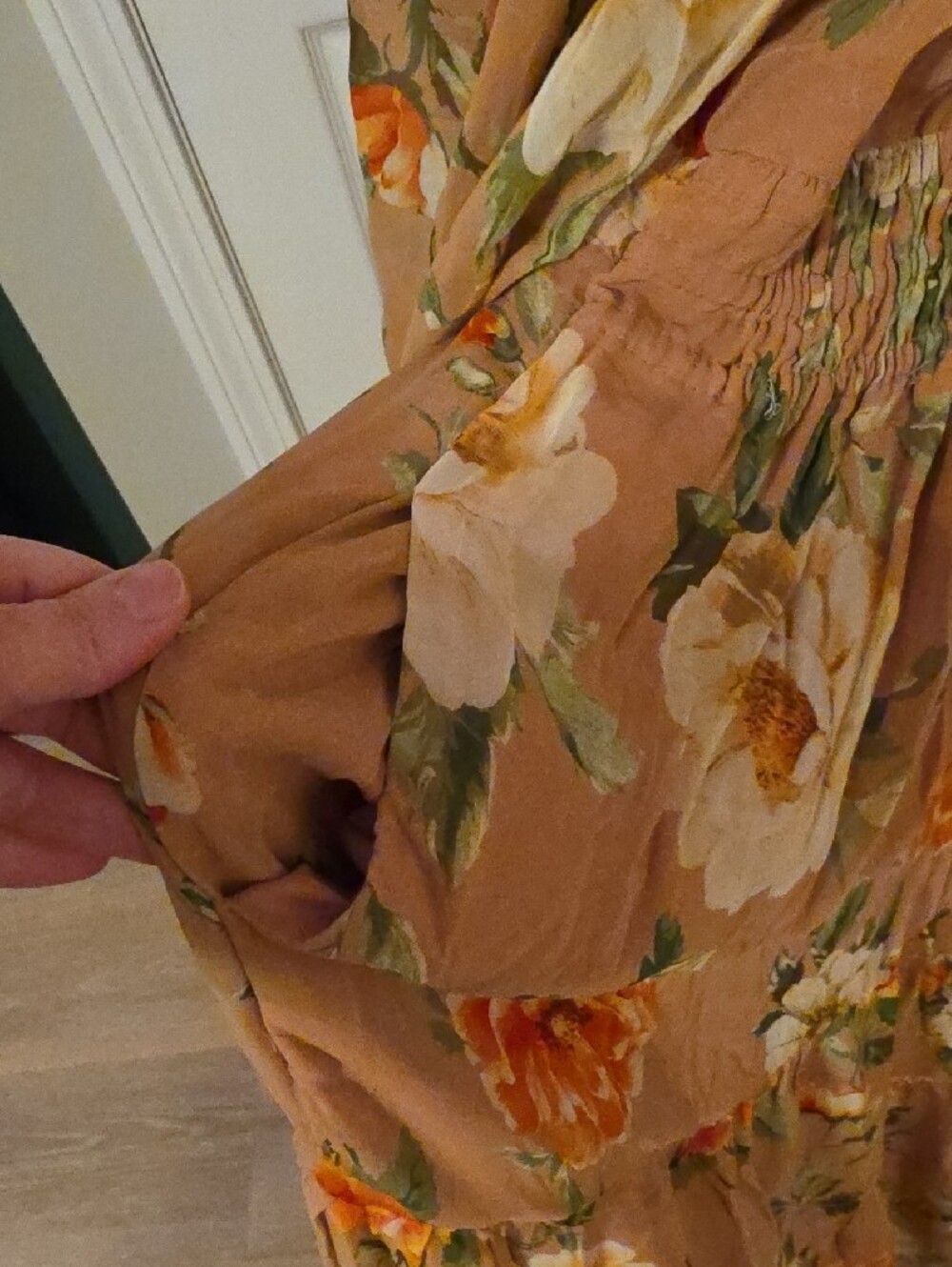 1X Anthropologie Floral Mockneck Maxi Dress in Floral Print - Picture 8 of 10